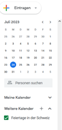 Create Calendar